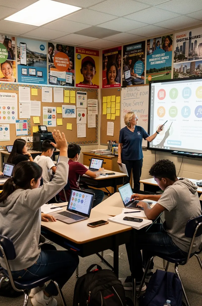 Community members engaging with e-government services online